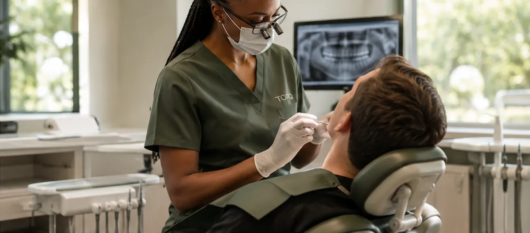 Orthodontist treating a patient at Torq Orthodontics